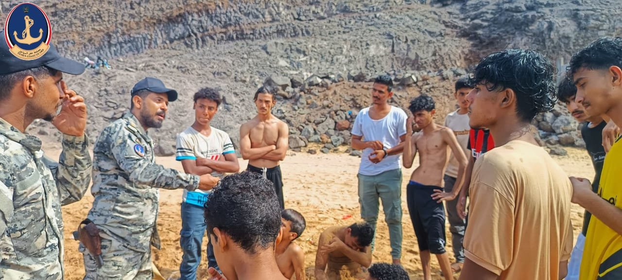 خفر السواحل تنفذ حملة توعوية لتعزيز السلامة البحرية في سواحل عدن Image